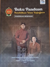 Buku Panduan Pendidikan Khas Kejogjaan : Pendidikan Menengah